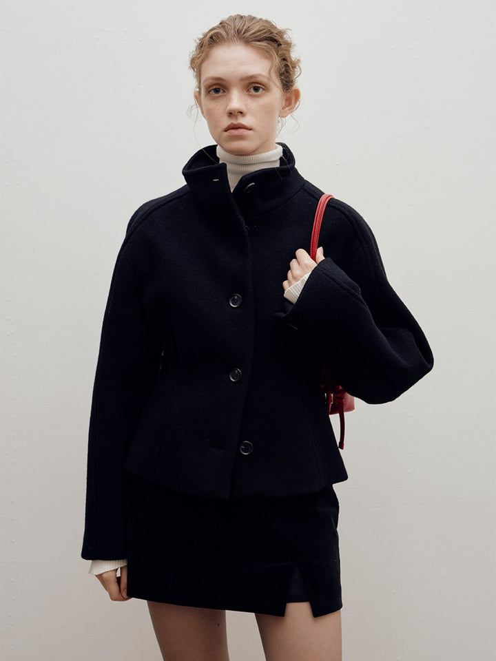 Raive High Neck Short Coat