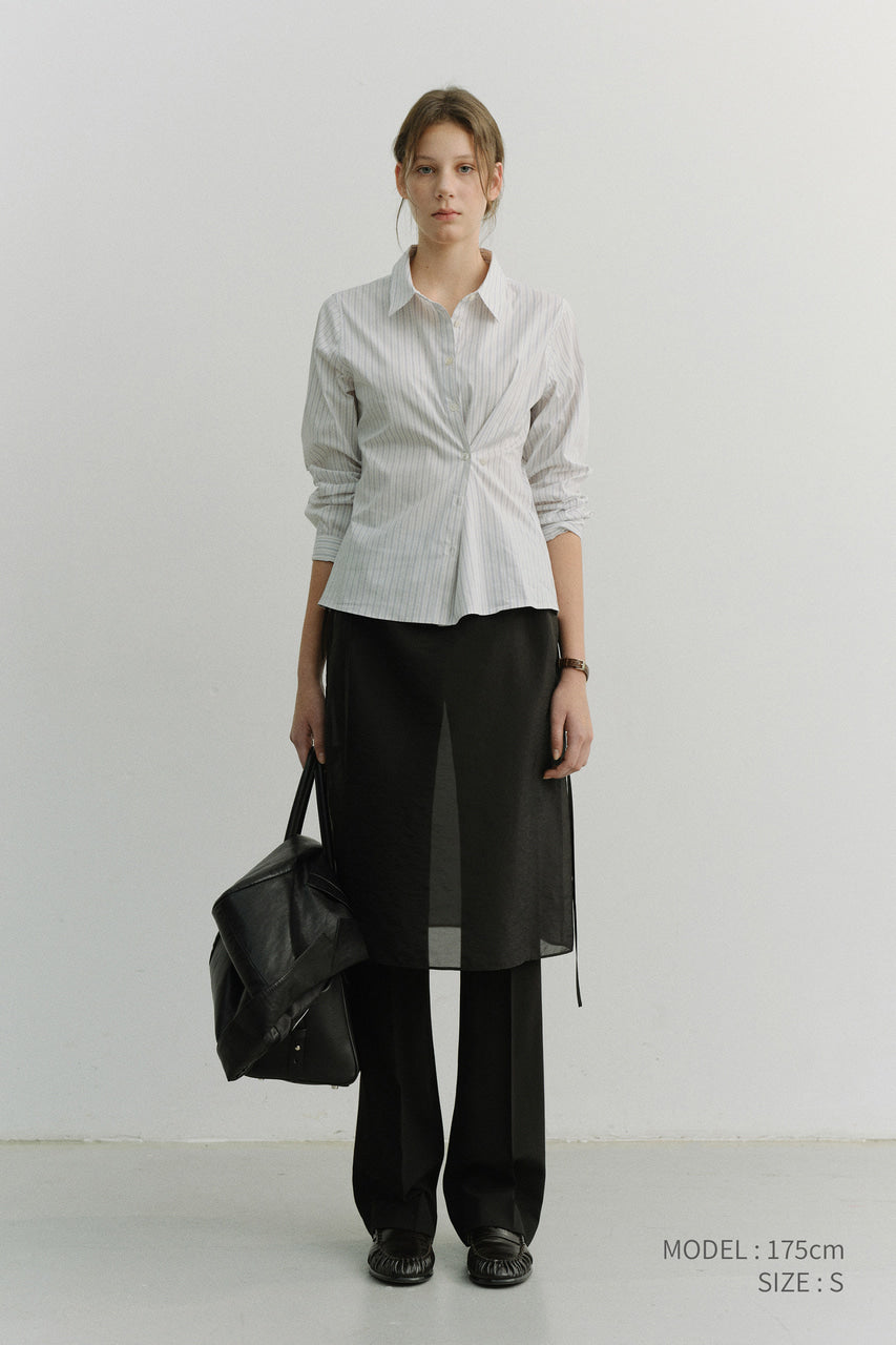 Dunst See-Through Layering Skirt Black