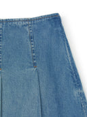 [MLB] Women's Varsity Vintage Denim Cargo Pleated Skirt