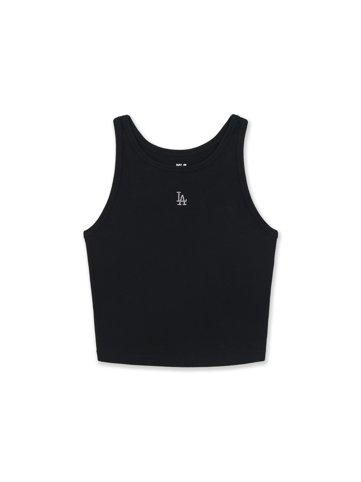 Mlb Women's Basic Small Logo Slim Crop Sleeveless T-shirt LA Dodgers