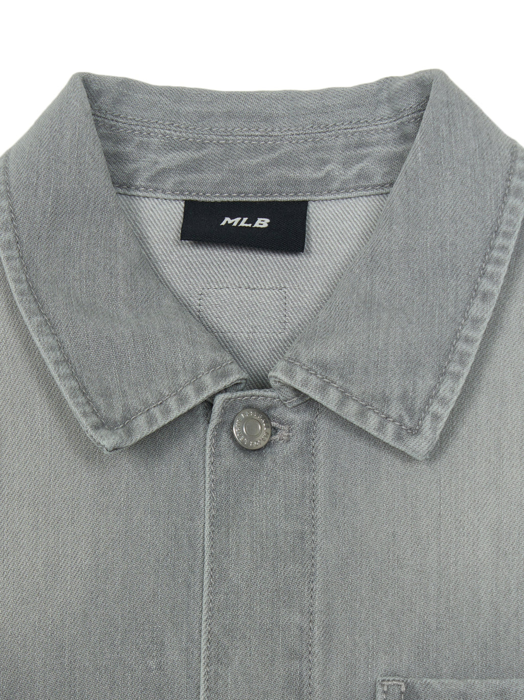 MLB Korea Basic Small Logo Summer Tencel Short Sleeve Denim Shirt