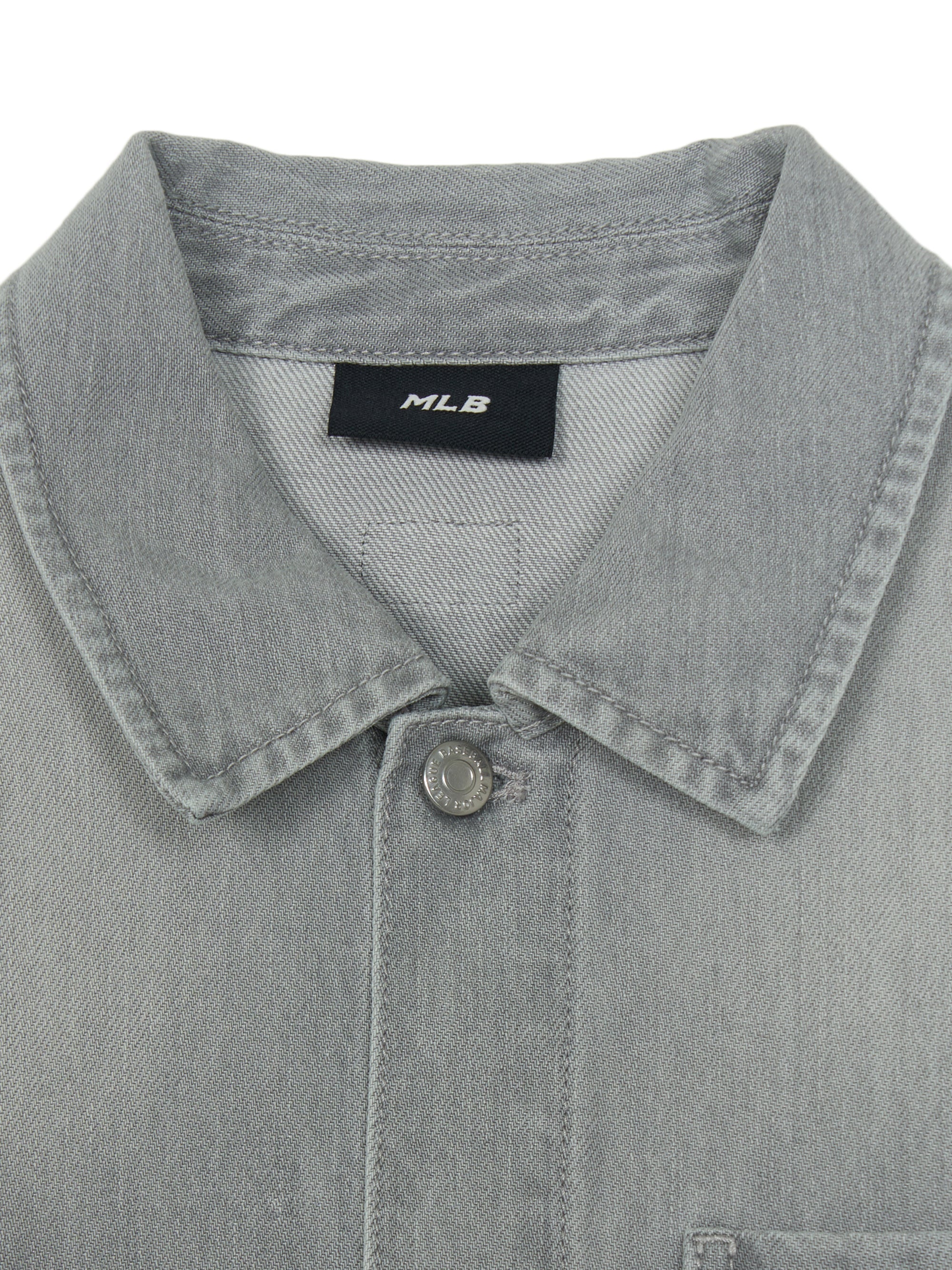 MLB Korea Basic Small Logo Summer Tencel Short Sleeve Denim Shirt