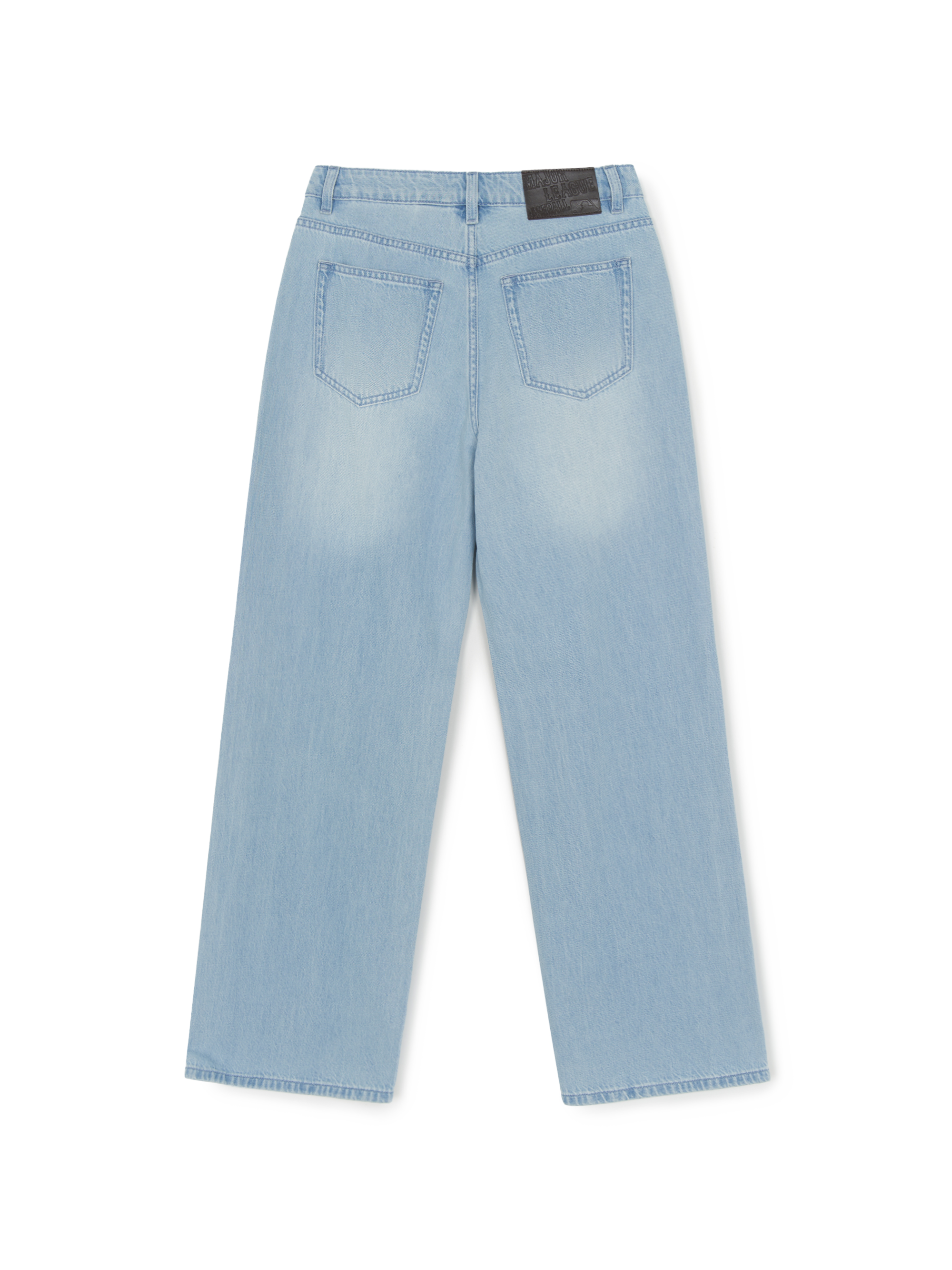 [mlb korea] Women's Basic Small Logo Summer Tencel Wide Denim Pants