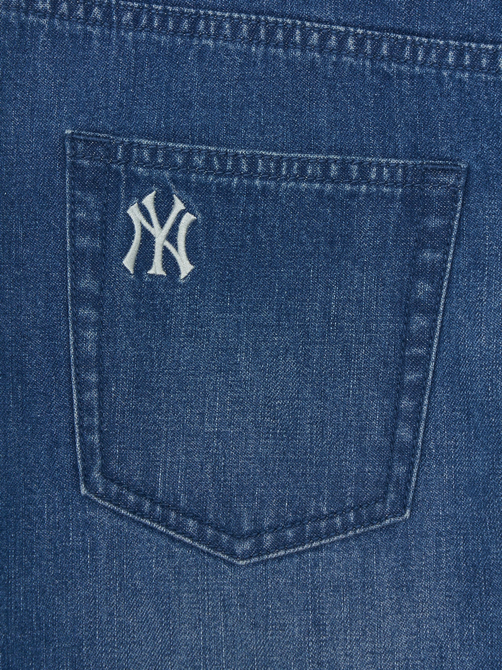 MLB Korea Women's Varsity Lettering Denim Skirt