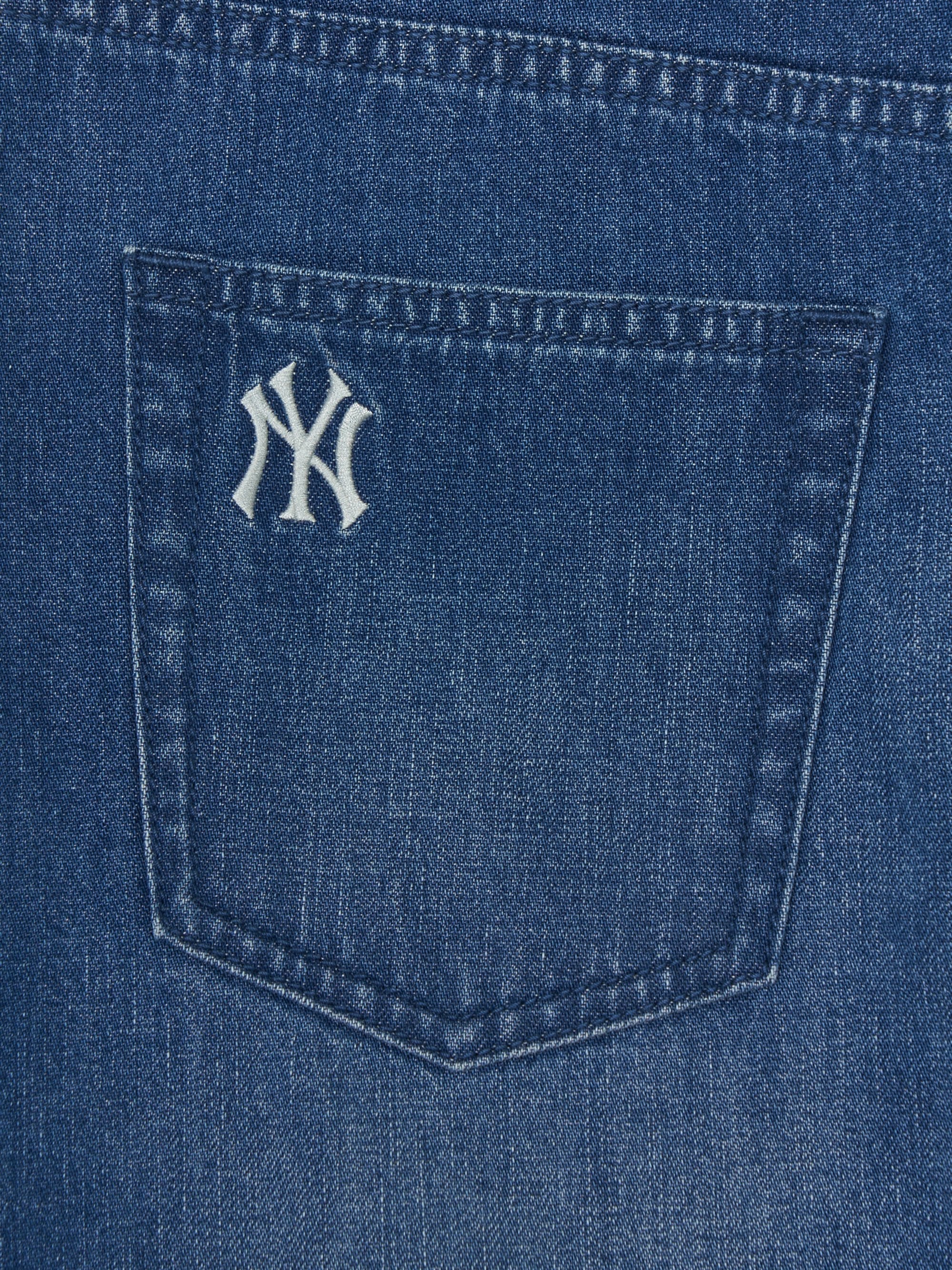 MLB Korea Women's Varsity Lettering Denim Skirt
