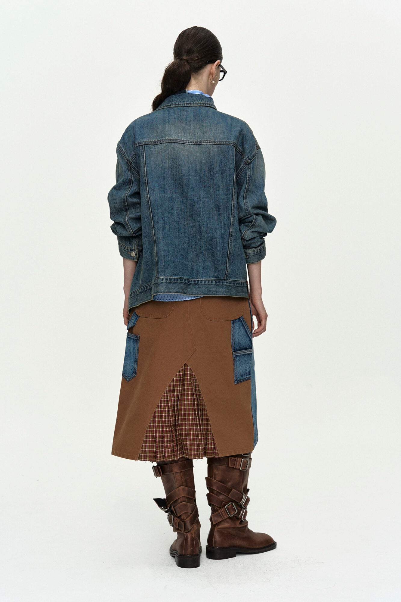 Andersson Bell Unisex Asymmetric Layered Denim Jacket
