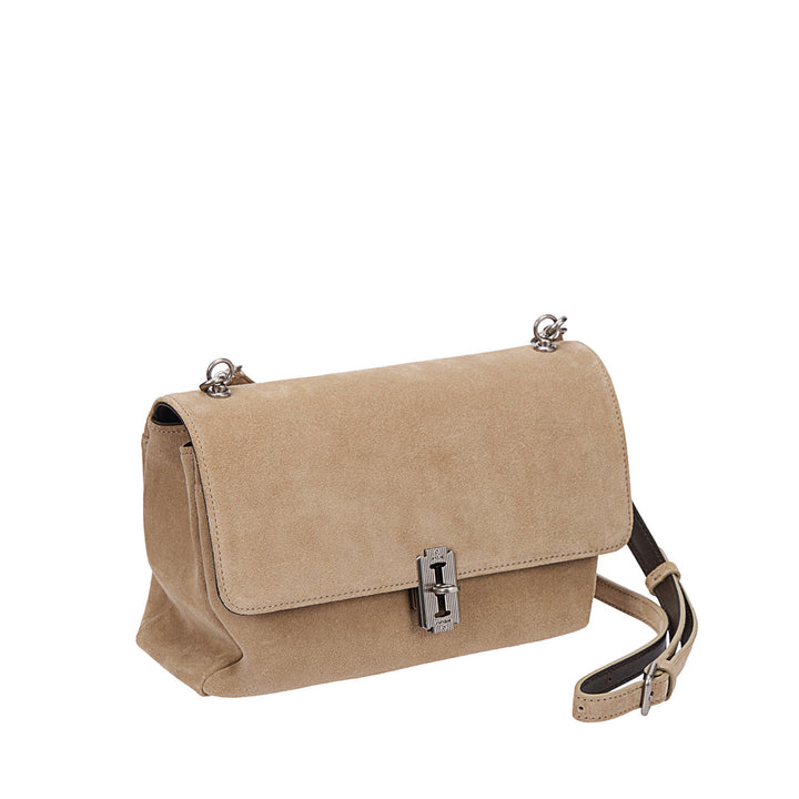 Vunque Baguette Suede Shoulder S Soul Beige