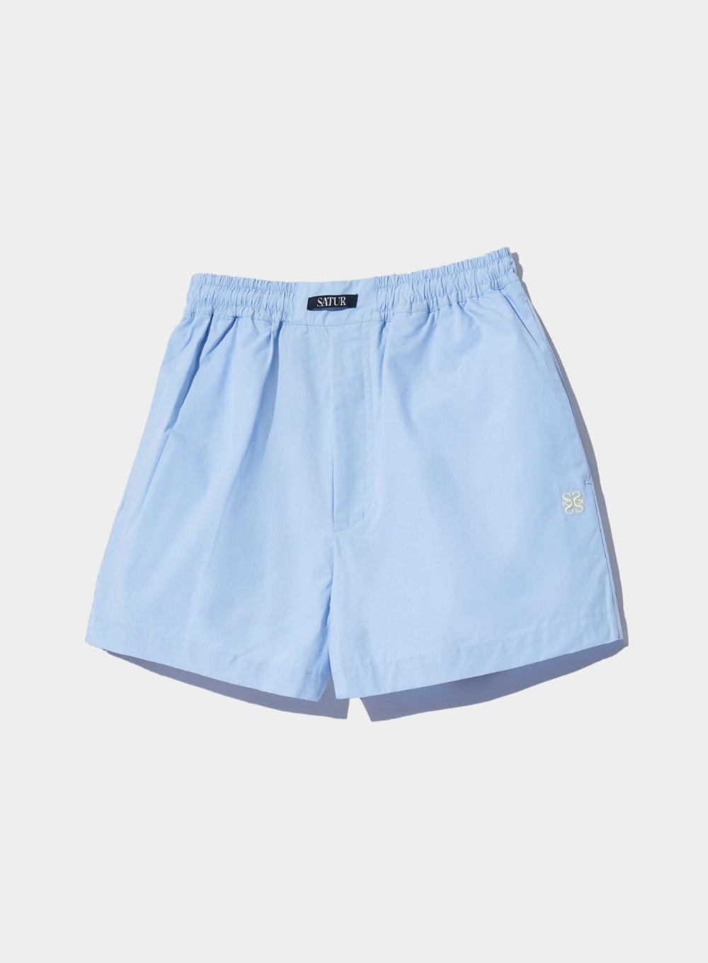 [satur] (W) Denver Banding Half Pants - Light Blue