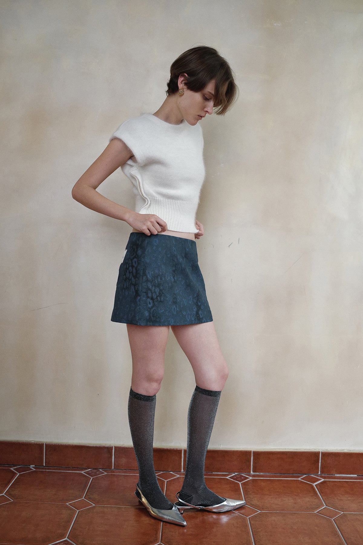 Overdueflair Angora Knit Vest White