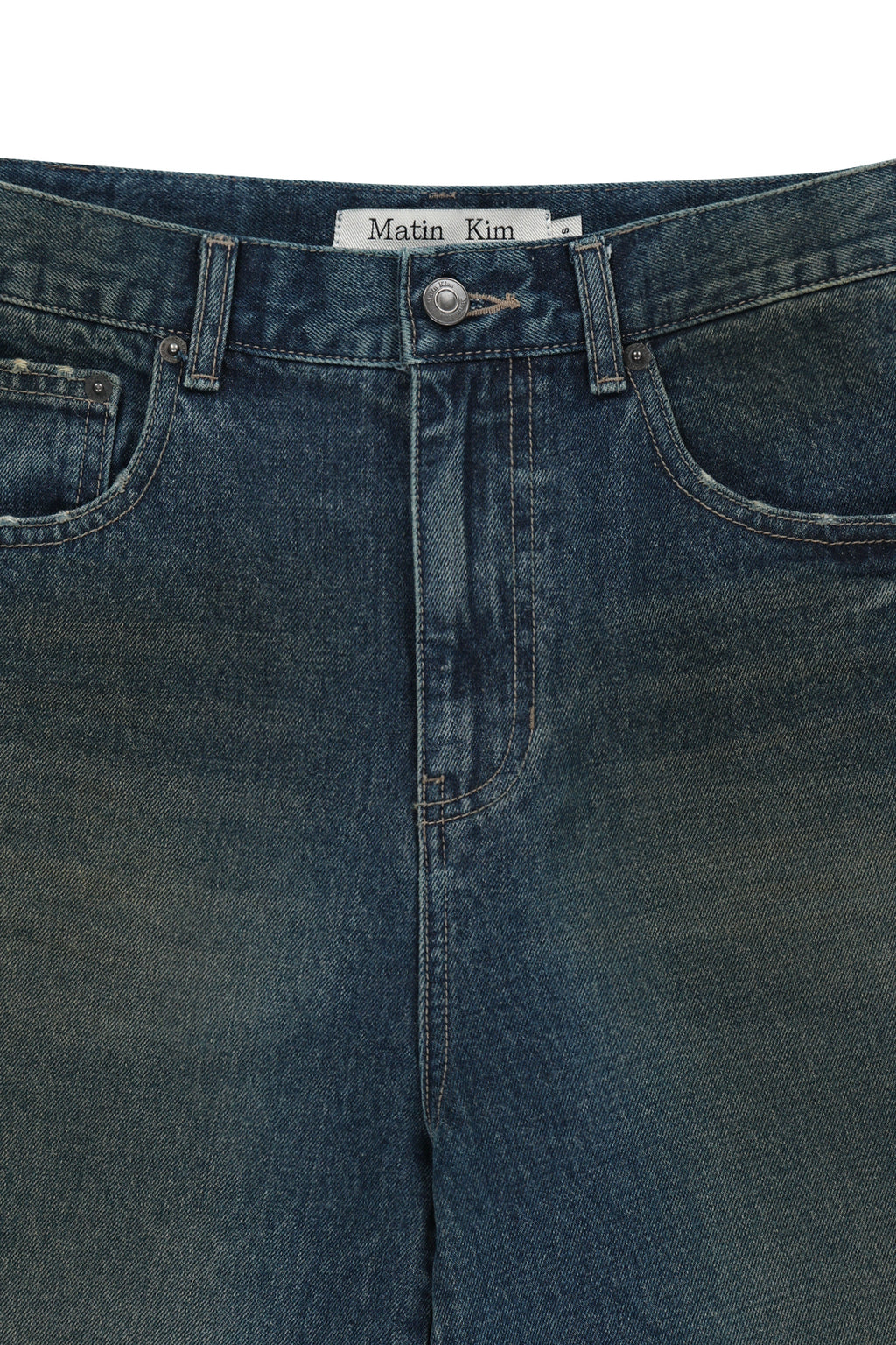 Matinkim Carpenter Bermuda Denim Pants IN Blue