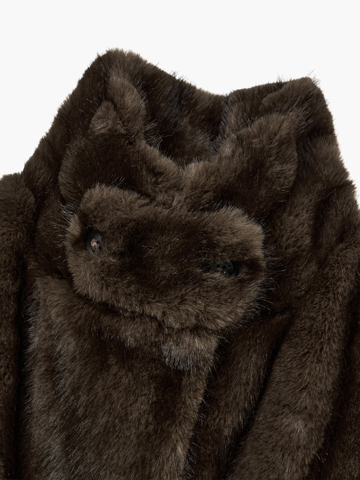 Margesherwood Fitted Faux Fur Jacket brown