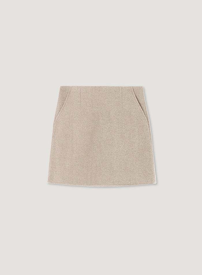 Mango Maniplease Poy Boucle Mini Skirt