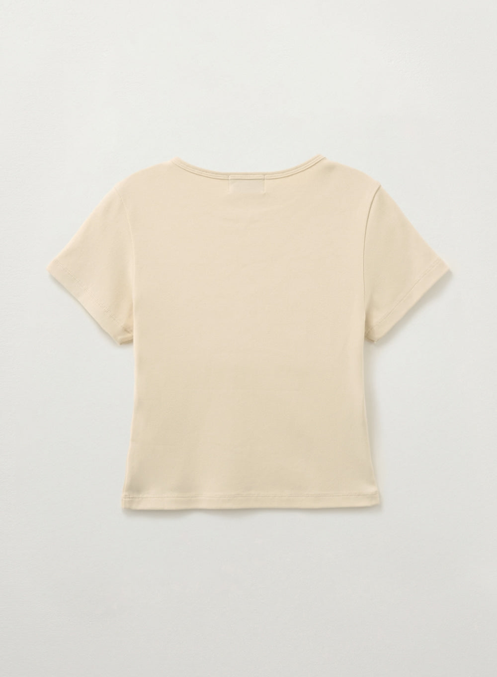 [satur] (W) Citron Crop Slim Fit T-Shirt - Light Beige