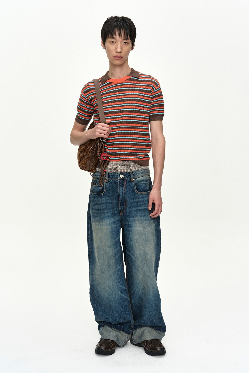 Andersson Bell Unisex Trunk Layered Wide-Leg Jeans
