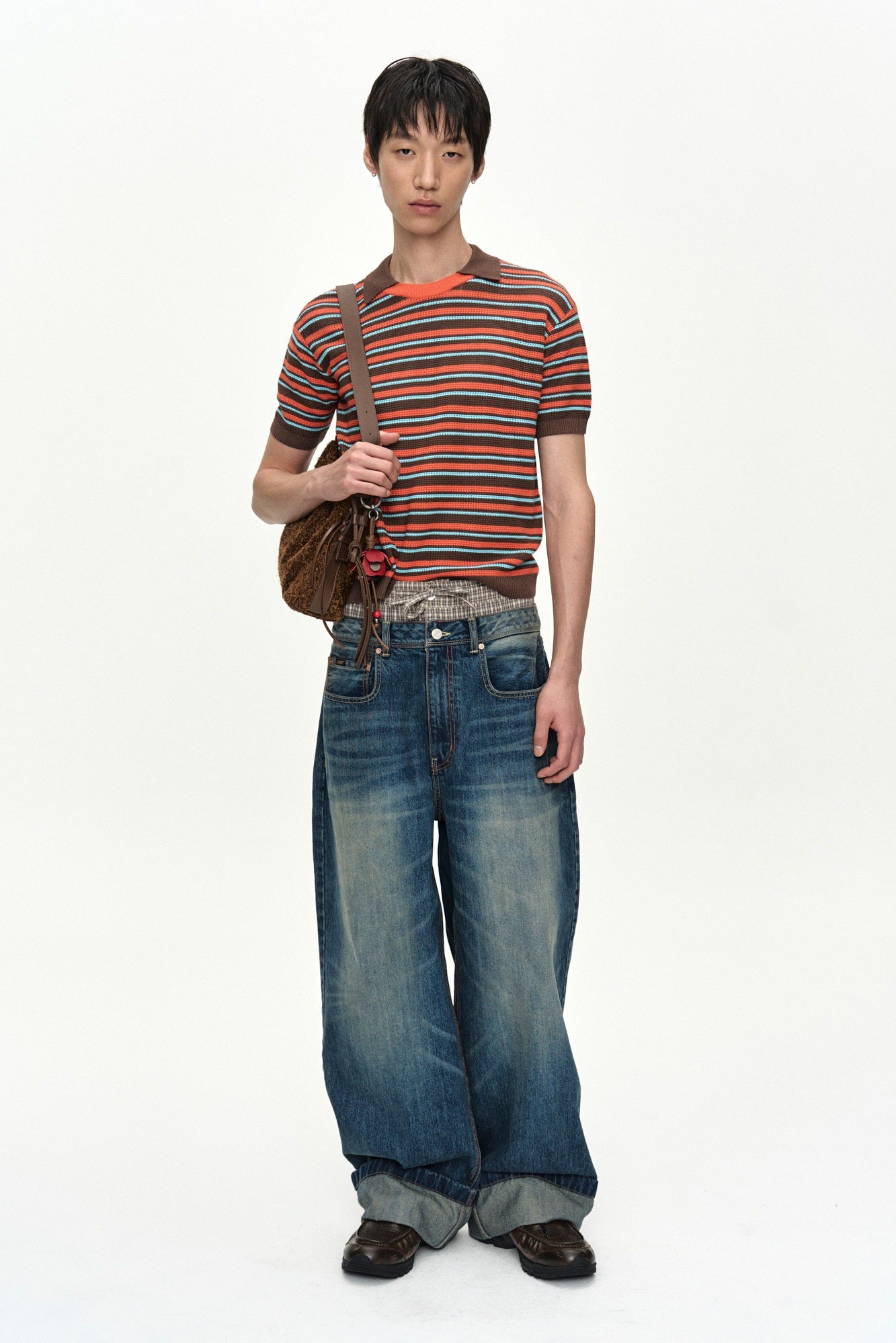 Andersson Bell Unisex Trunk Layered Wide-Leg Jeans
