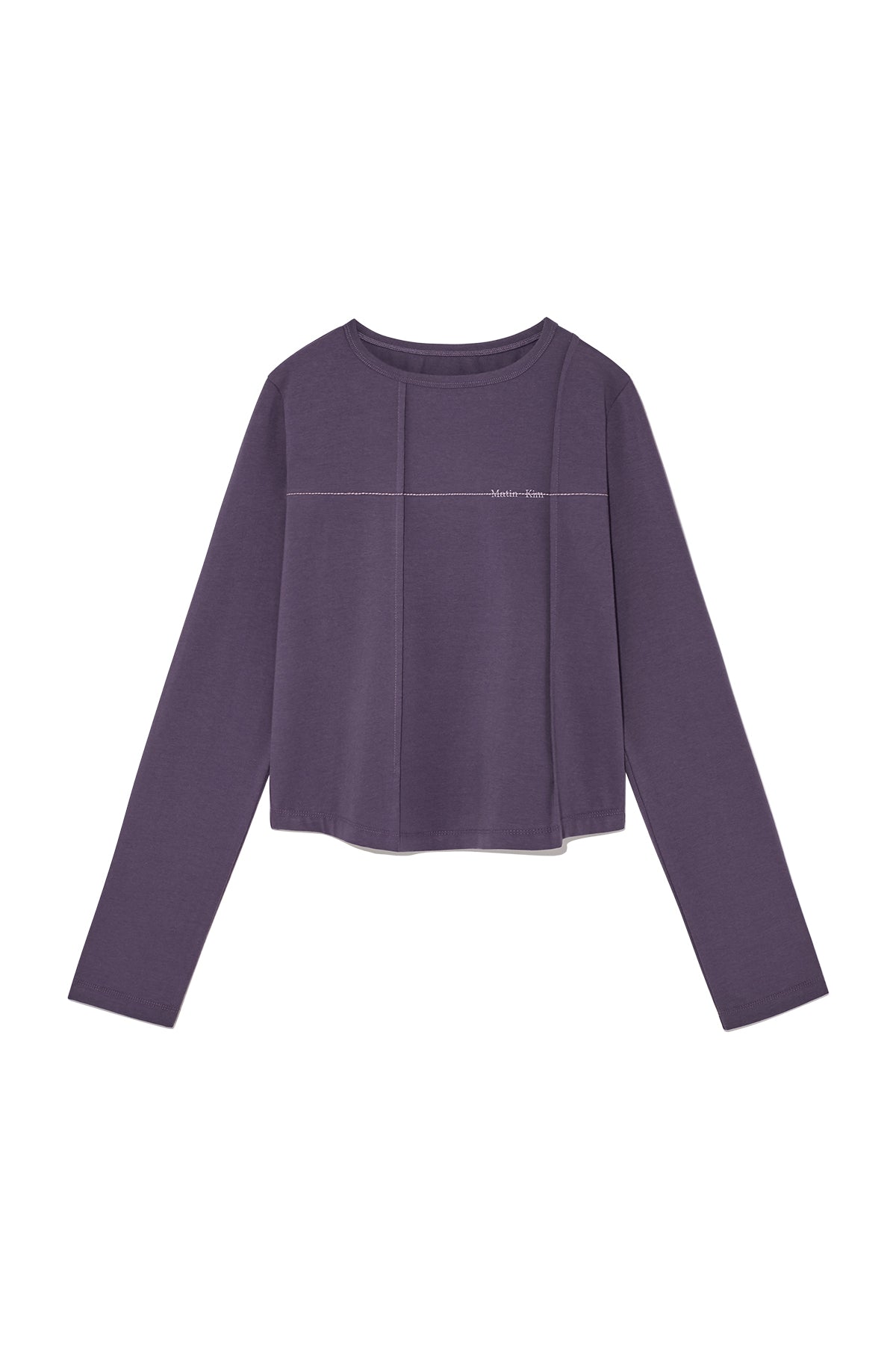 Matinkim Tuck Detail Small Logo Top IN Purple
