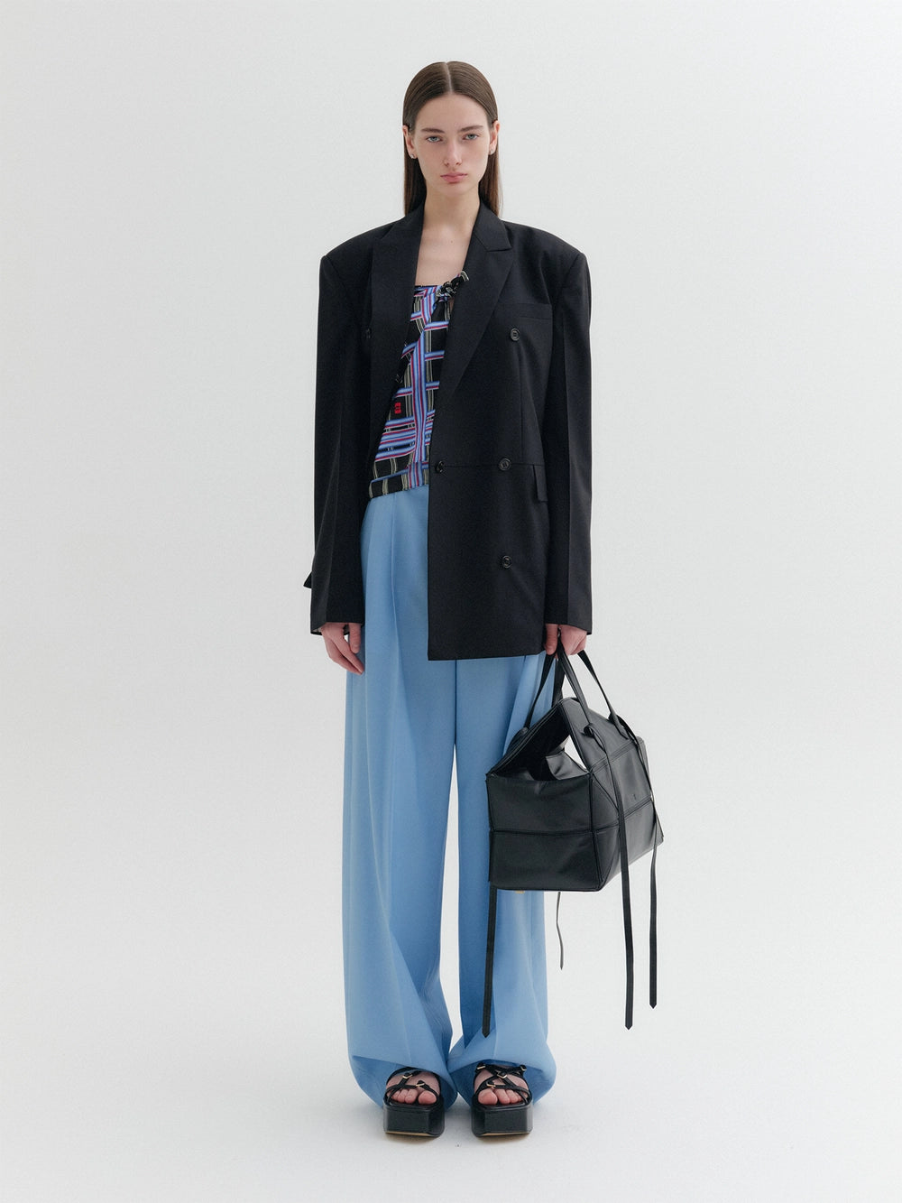 EENK Back Drape Layered Jacket - Black