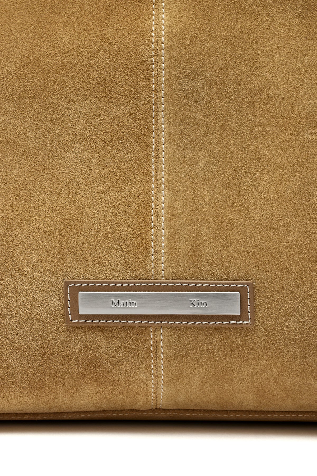 [matinkim] TWO WAY STRAP SUEDE LEATHER BAG IN BEIGE