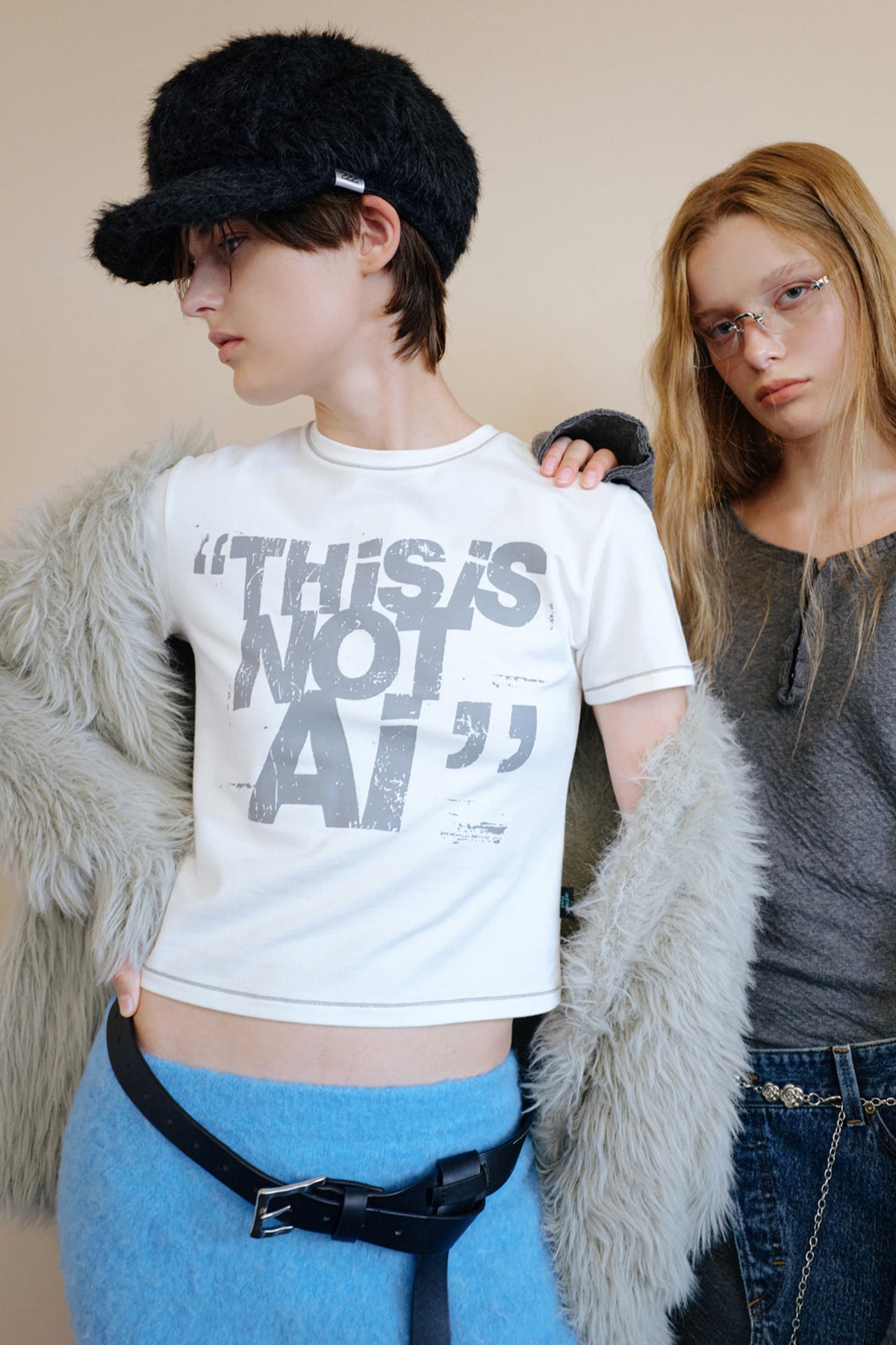 Instantfunk This Is Not AI Tee - White