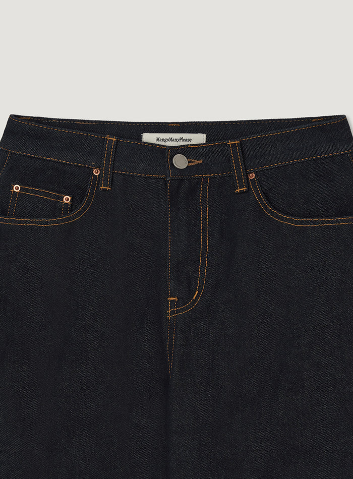 Mango Maniplease Ollo Selvage Jeans Dark Blue