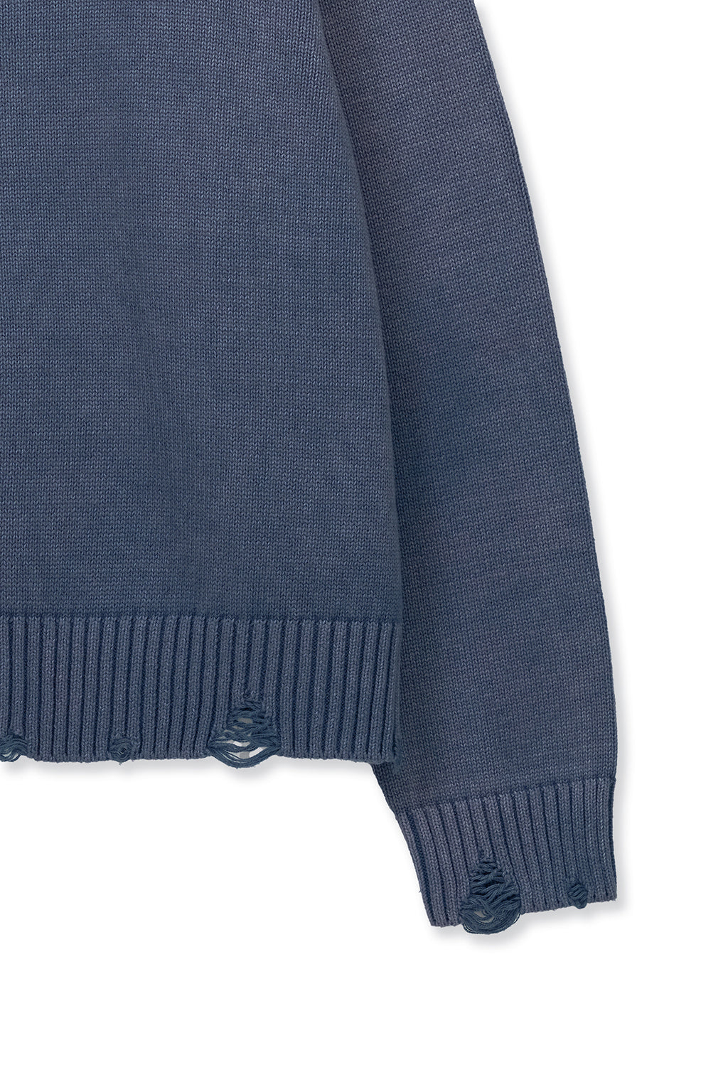[matinkim] Back Logo Line Point Knit Cardigan IN Smoke Blue