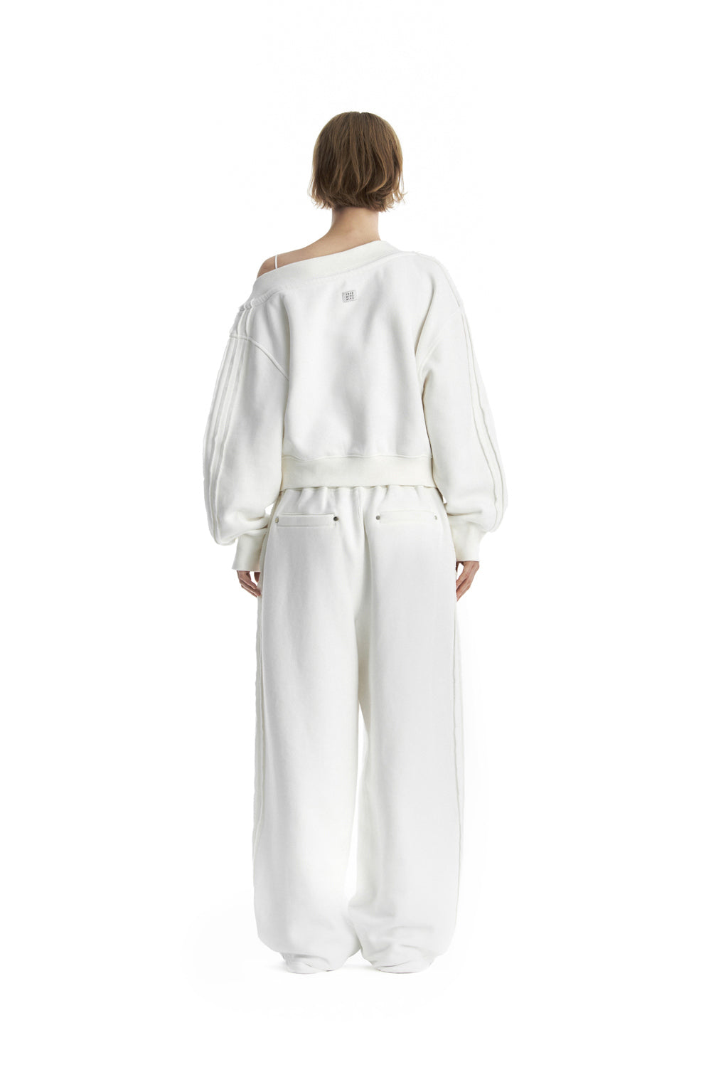 Treemingbird Tmb Off-Shoulder Sweat Set-Up Zip-Up White