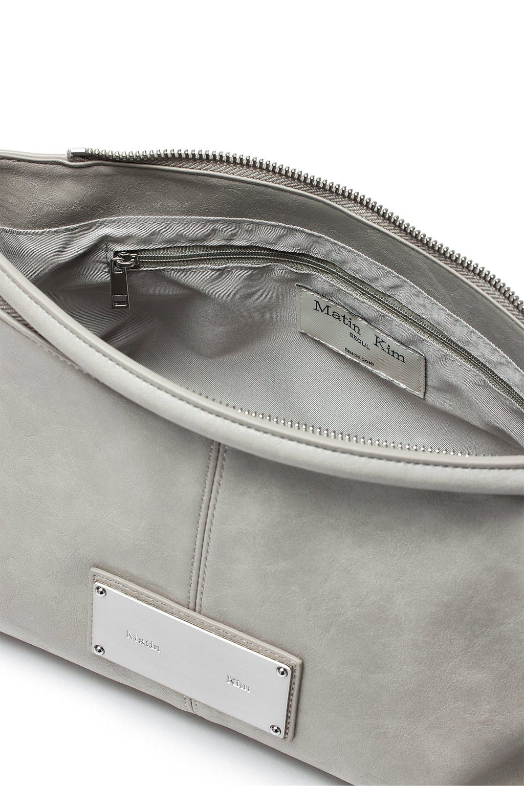 [matinkim] SIDE ZIPPER TWO WAY BAG IN GREY