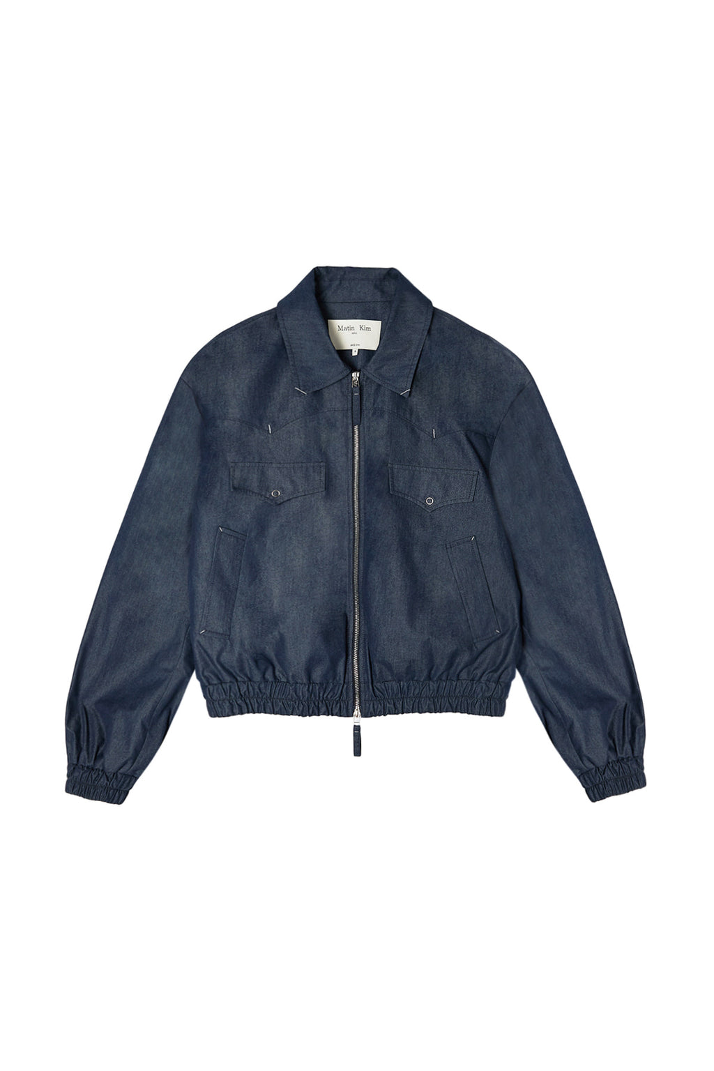 Matinkim Western Detail Denim Like Blouson IN Navy