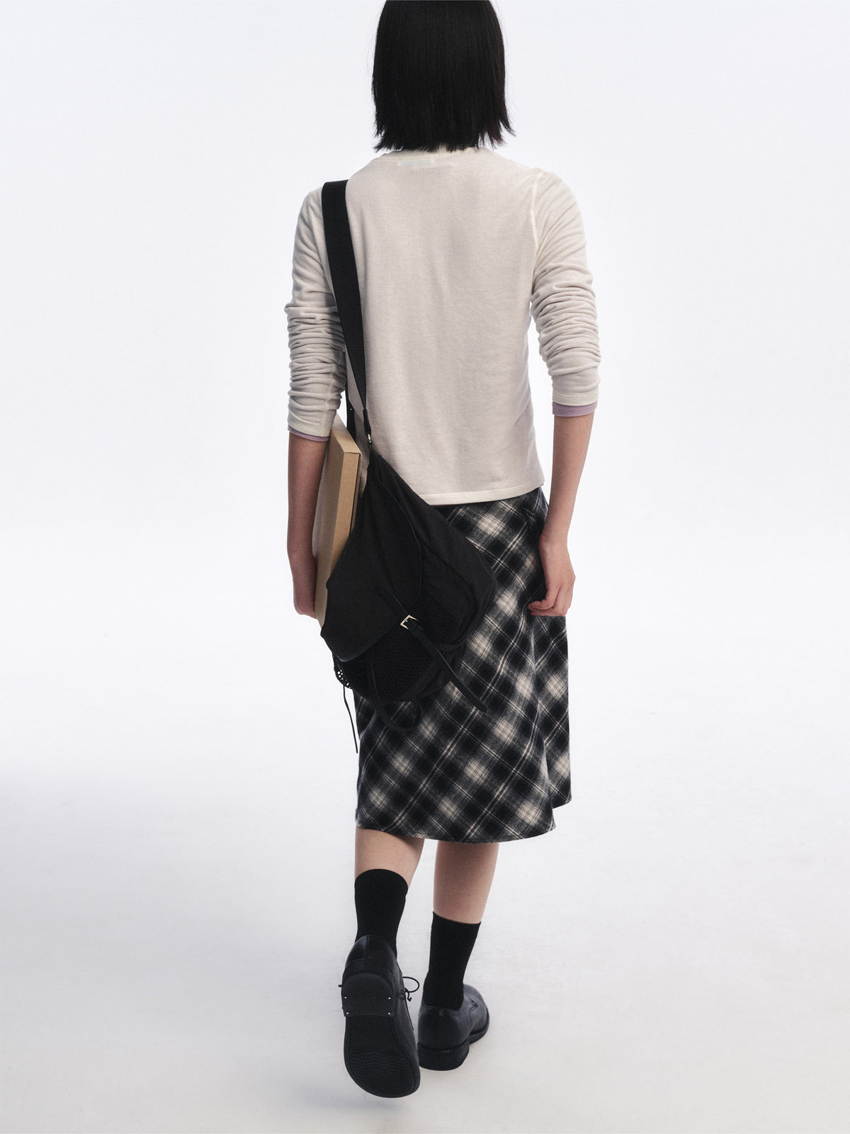Low Classic Wool-Blend Stitch Long Sleeve Tee Ivory