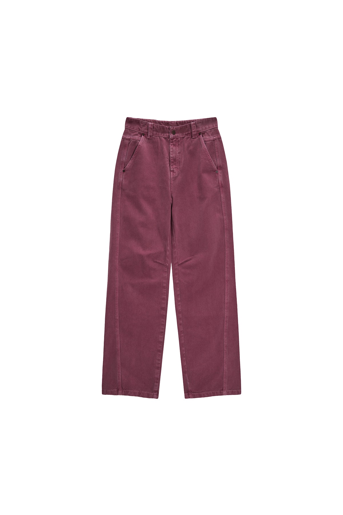 Matinkim Side Point Color Denim Pants For Women IN Pink