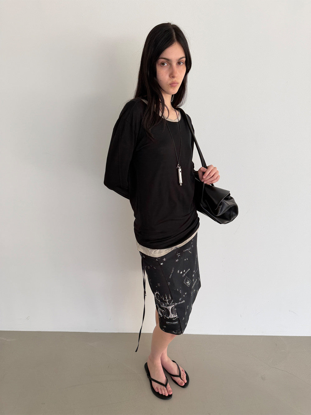 Low Classic Pipe Dream Wrap Skirt Black