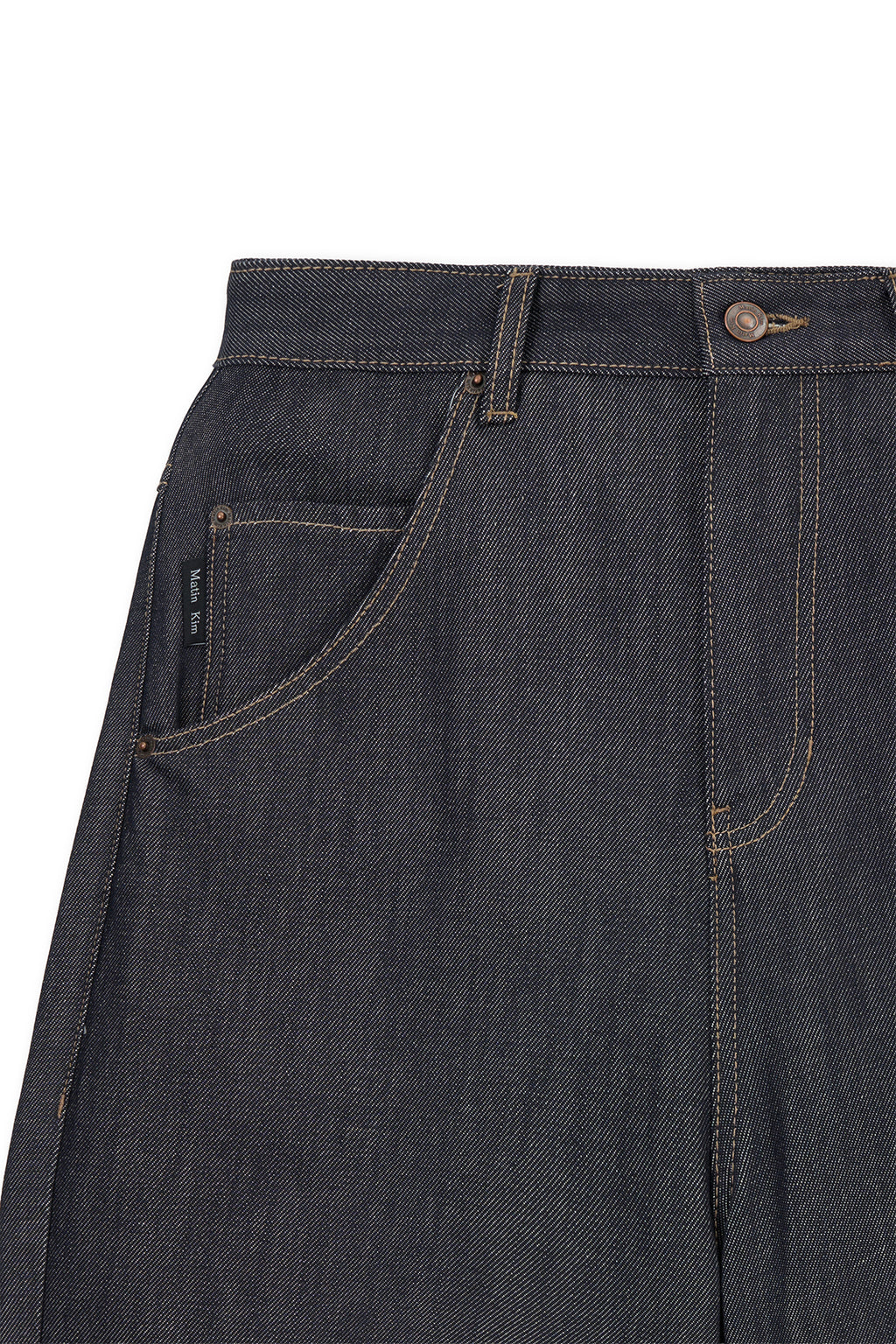 Matinkim Dart Point Denim Pants IN Dark Navy