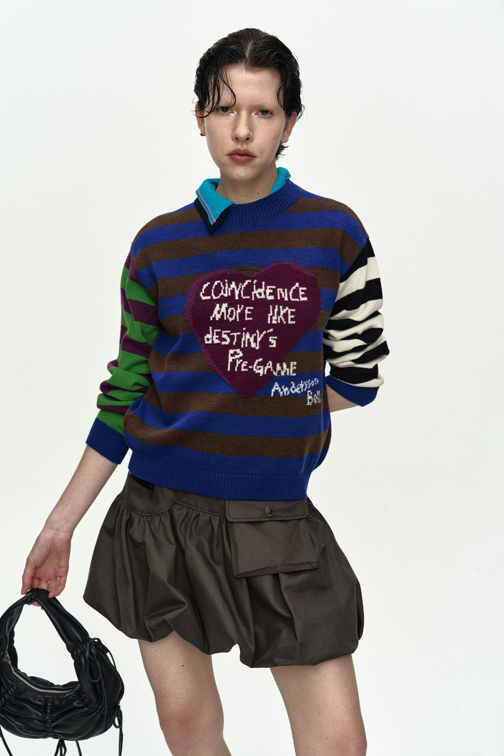 Andersson Bell Girl'S Heart Message Crew-Neck Sweater