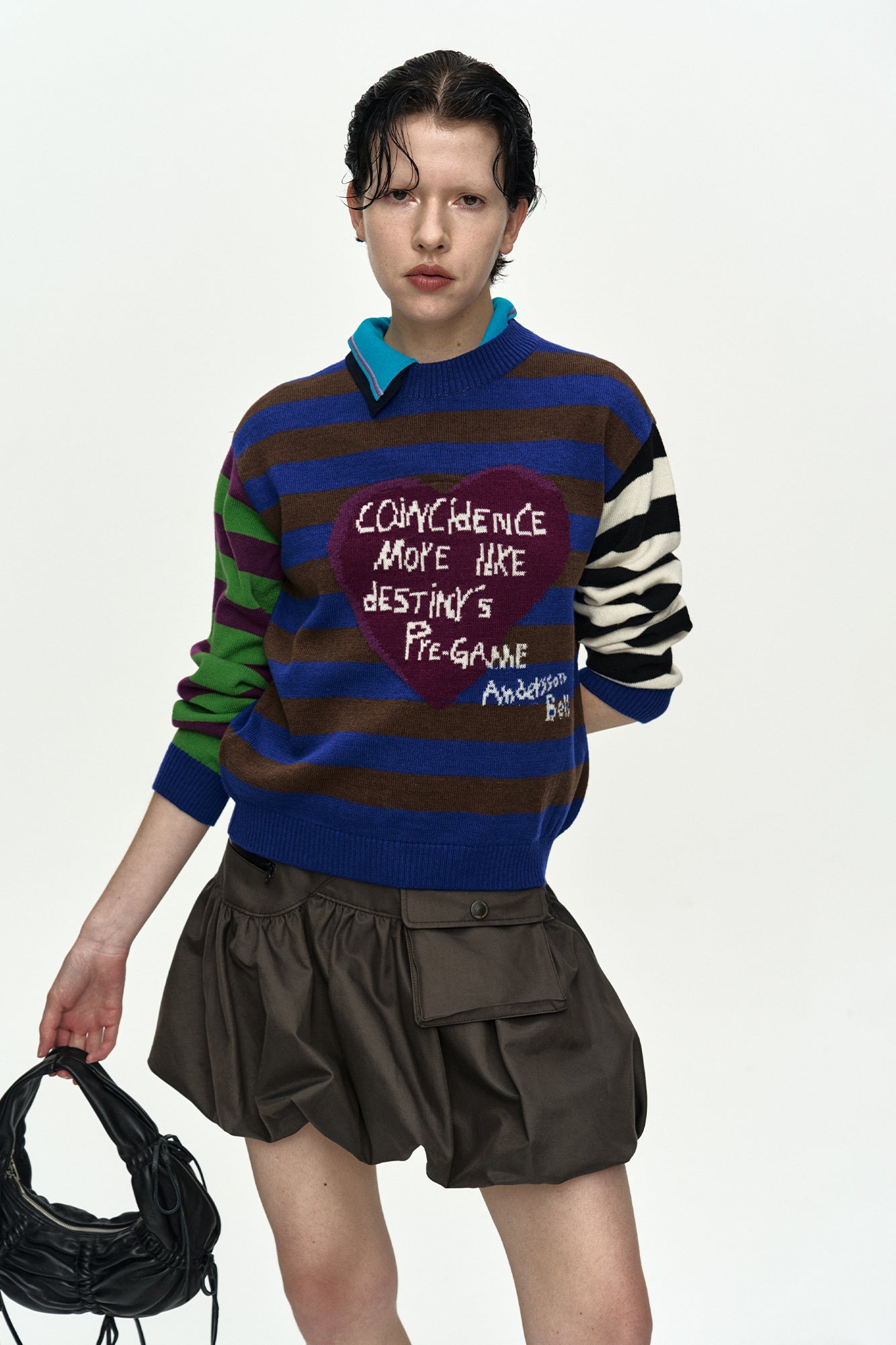 Andersson Bell Girl'S Heart Message Crew-Neck Sweater