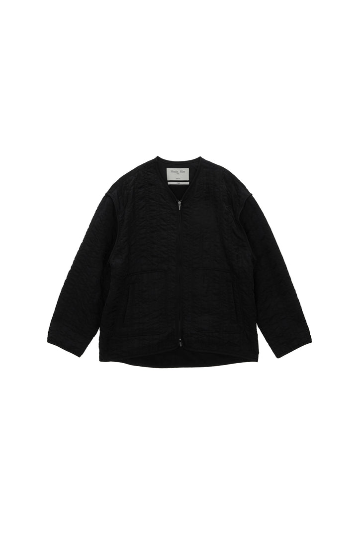 Matinkim Warm UP Quilting Jumper For Women IN Black