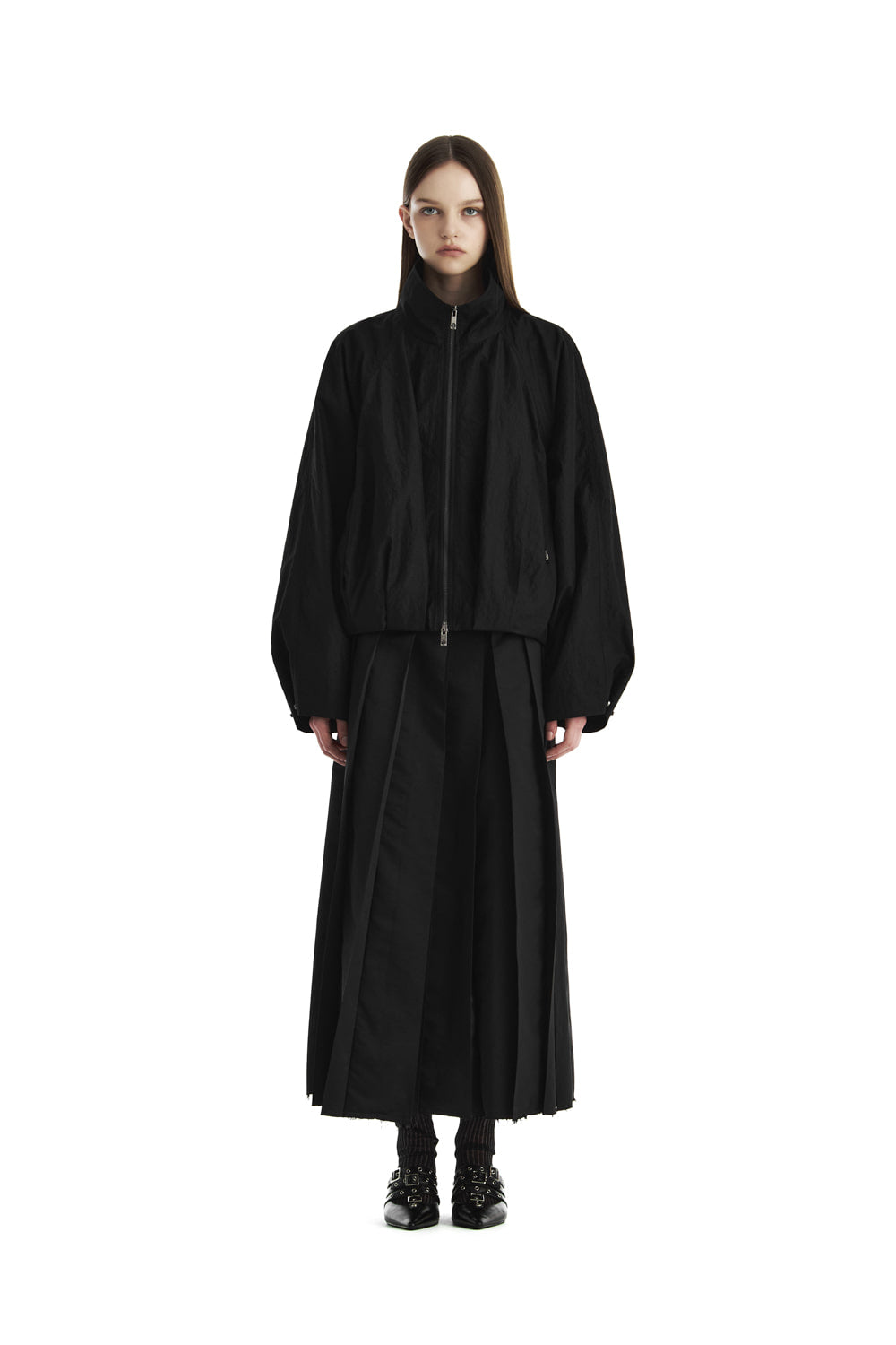 Treemingbird High-Neck Balloon Jumper Black