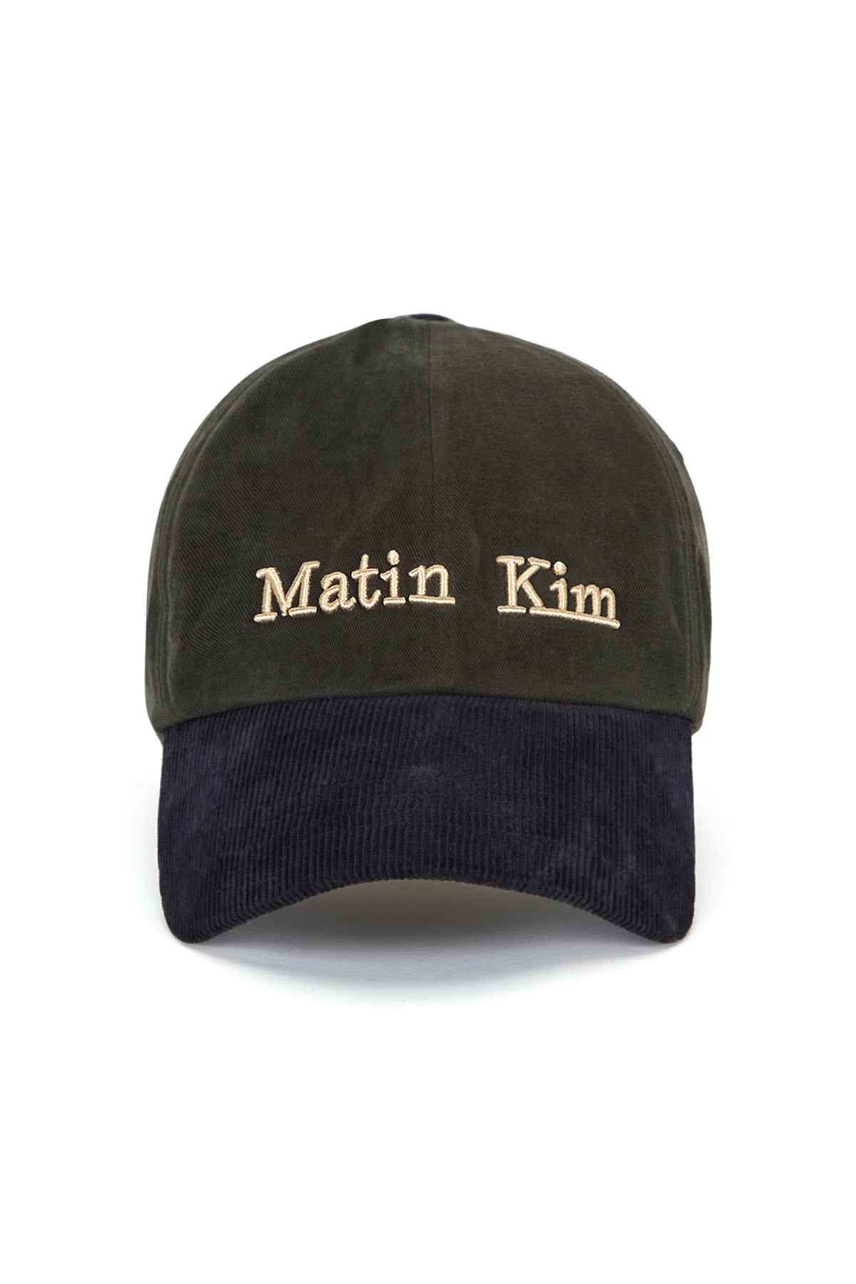 Matinkim Matin Classic Logo Corduroy Brim Ball Cap IN Navy