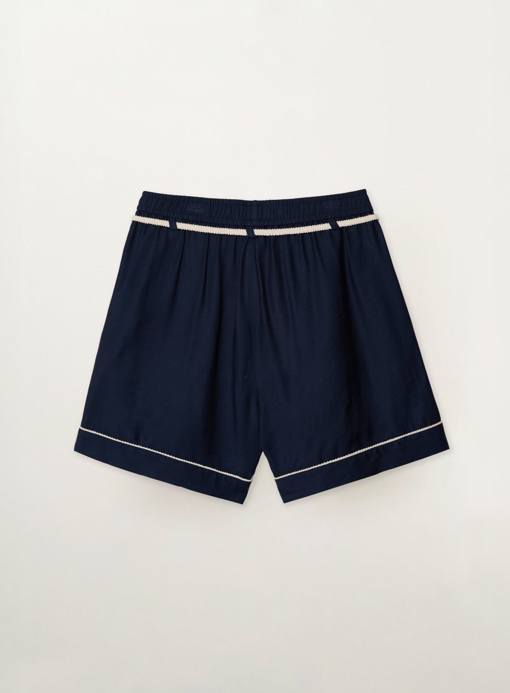 [satur] Homewear Lace-up Banding Shorts - Navy