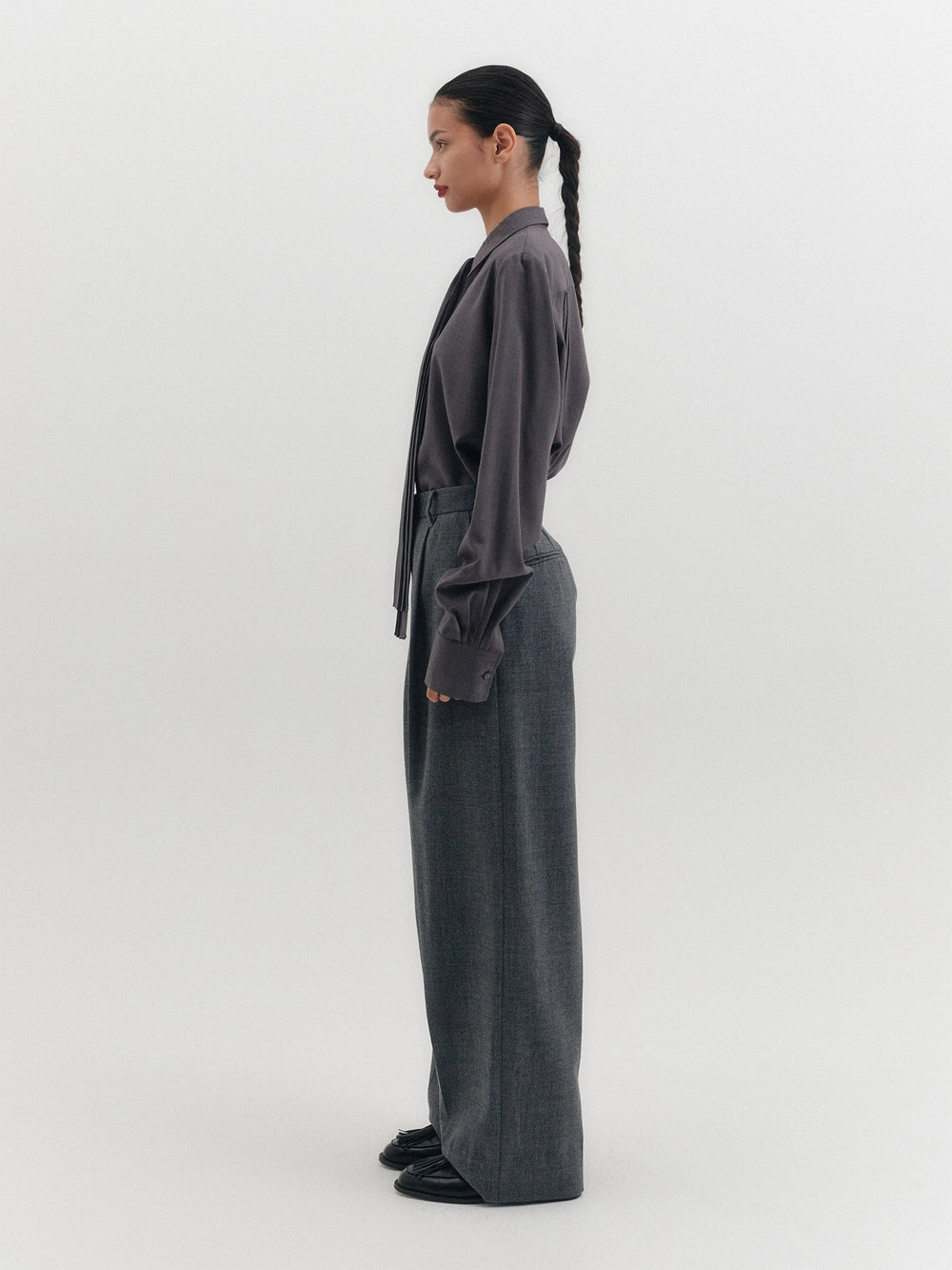 EENK Pintuck Relaxed Pants - Gray
