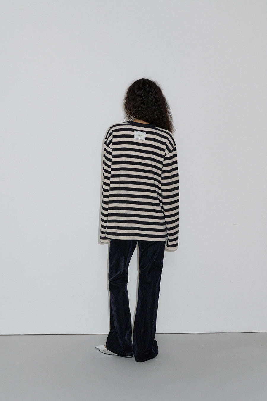 Overdueflair Stripe Fluffy T-Shirts