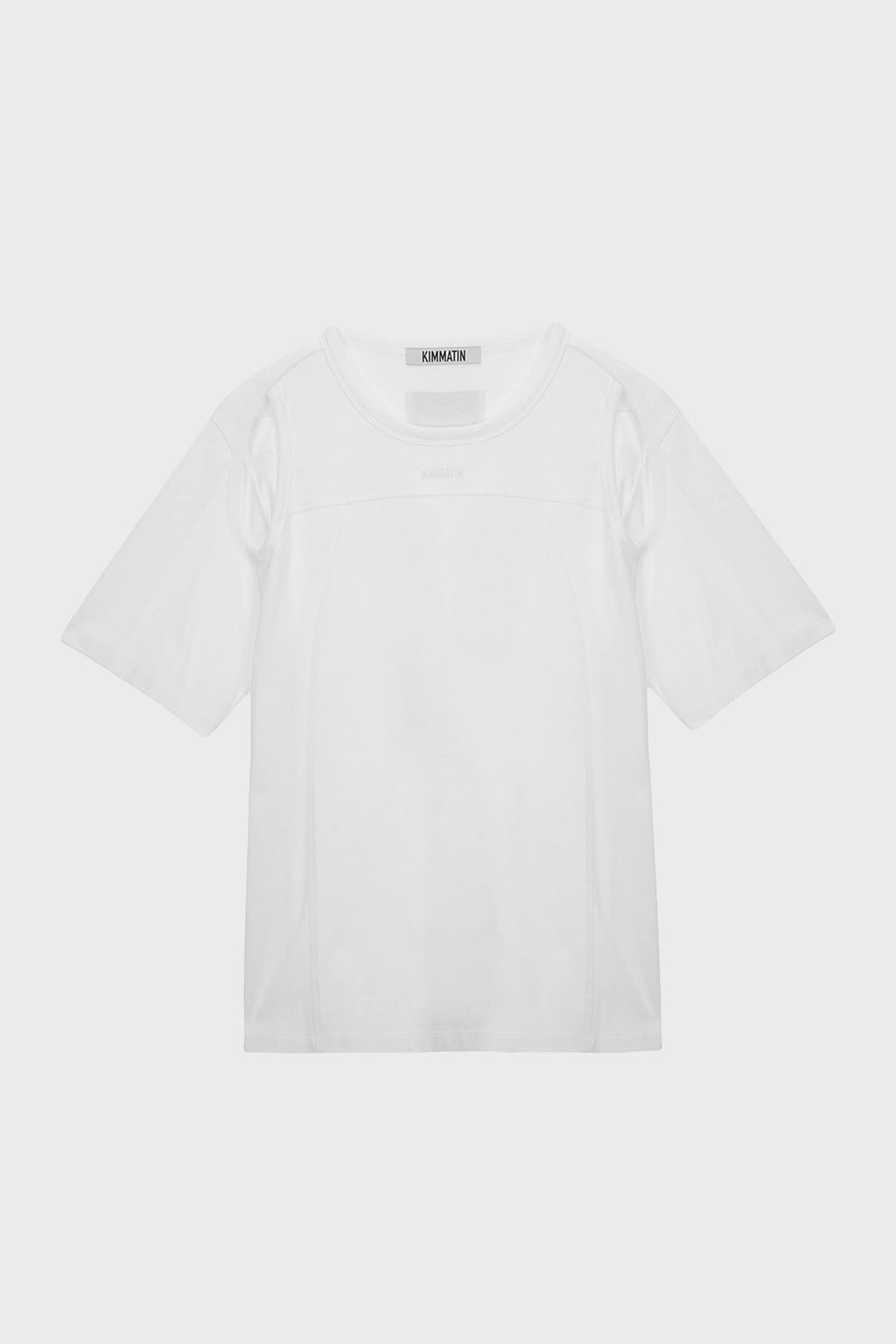 Matinkim Shoulder Hole Half Sleeve Top IN White