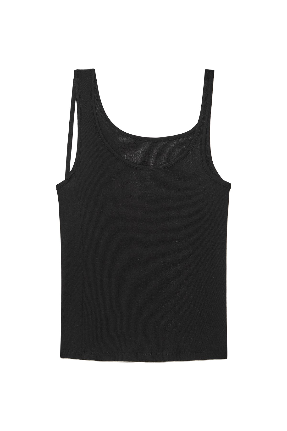 Matinkim Unbalance Tuck Sleeveless Top IN Black