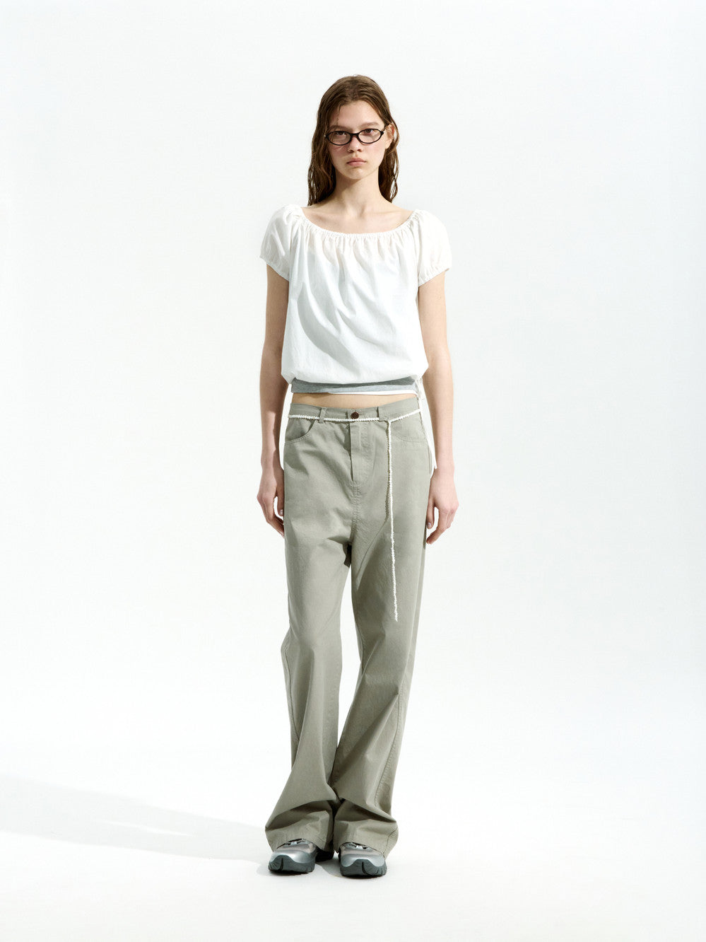 Low Classic Shirring Volume Top Off White