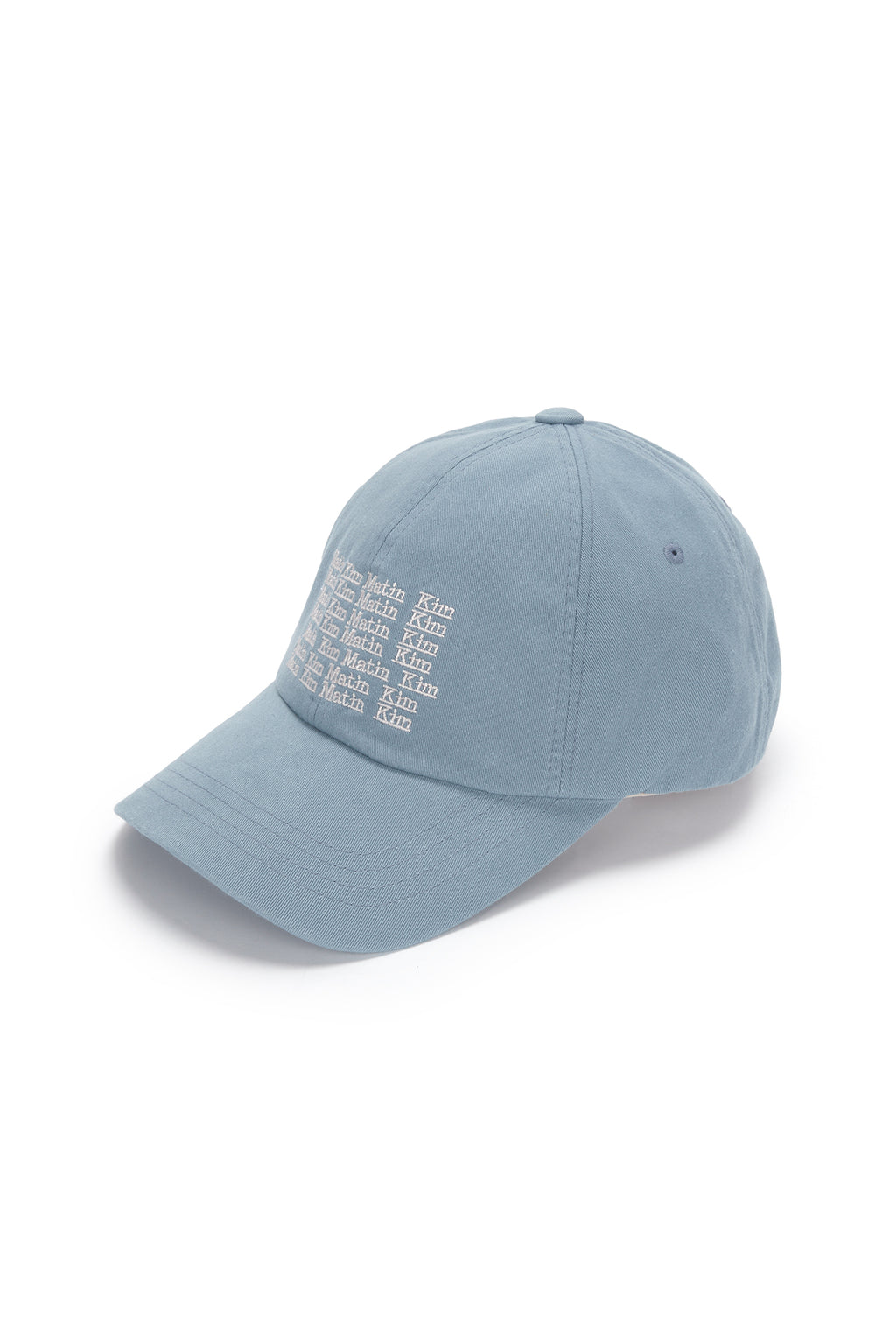 [matinkim] LETTERING BALL CAP IN SMOKE BLUE