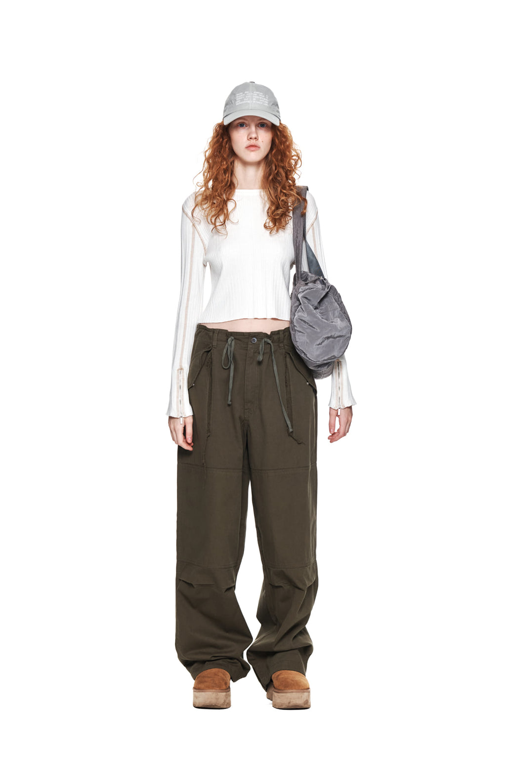 Matinkim String Flight Pants IN Khaki