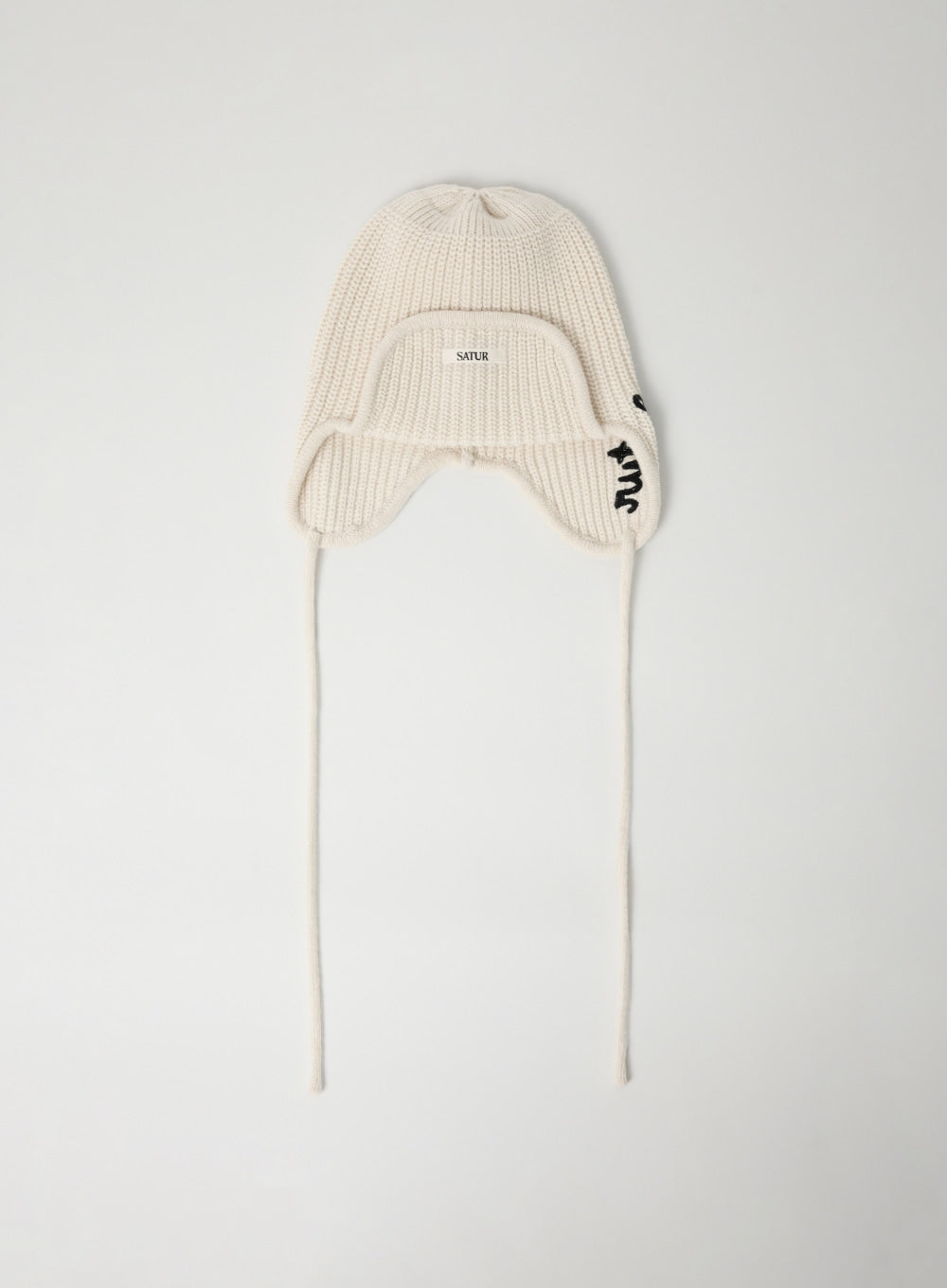 [satur] Earmuff Knit Beanie - Cream