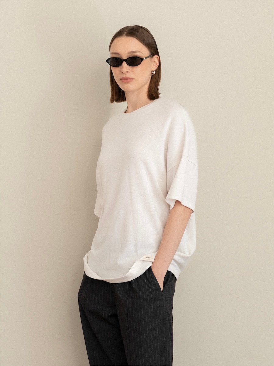 GLOWNY G Cozy Box Tee (Ivory)