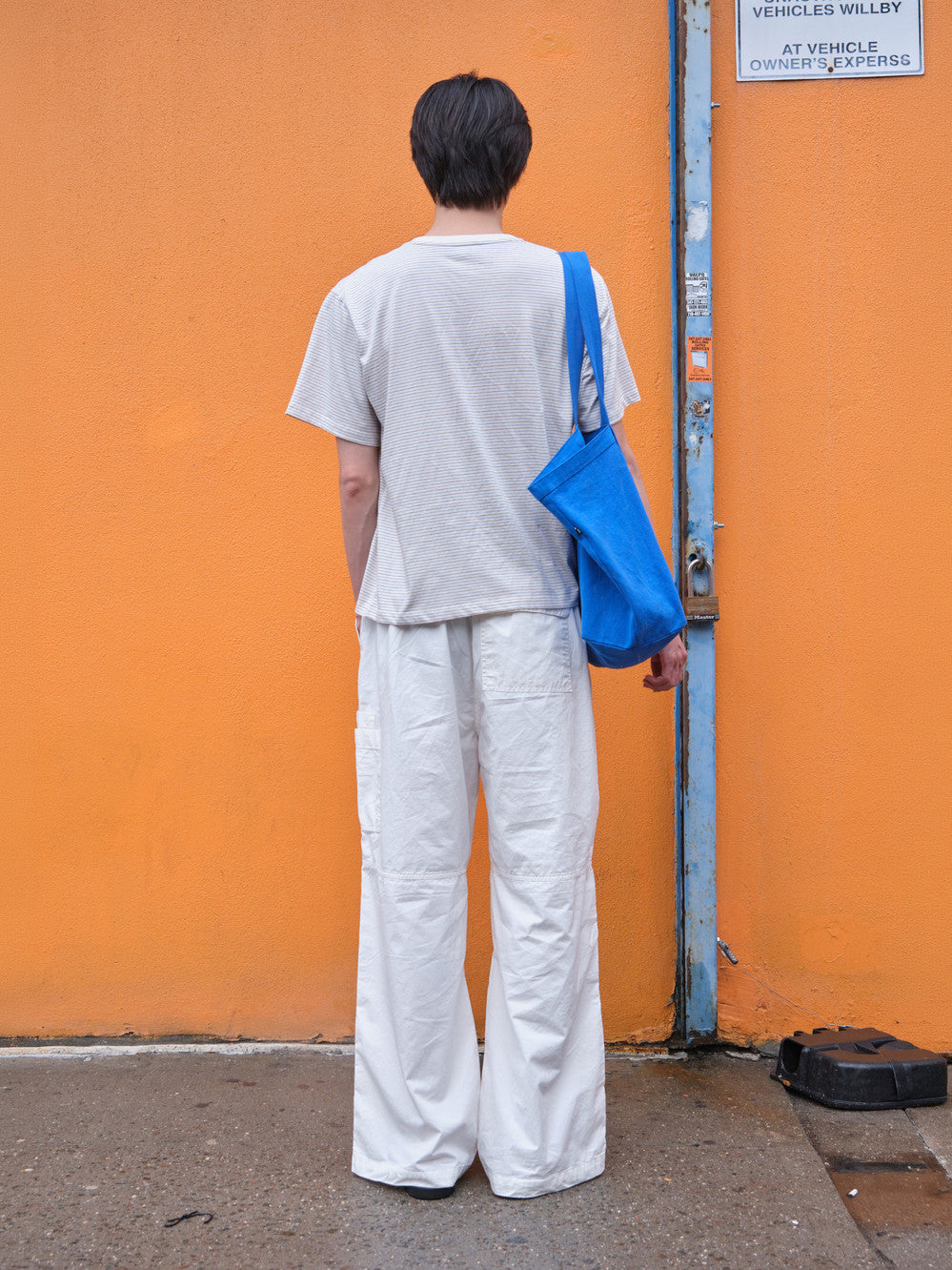 Low Classic Washed Cotton Cargo Pants Off White