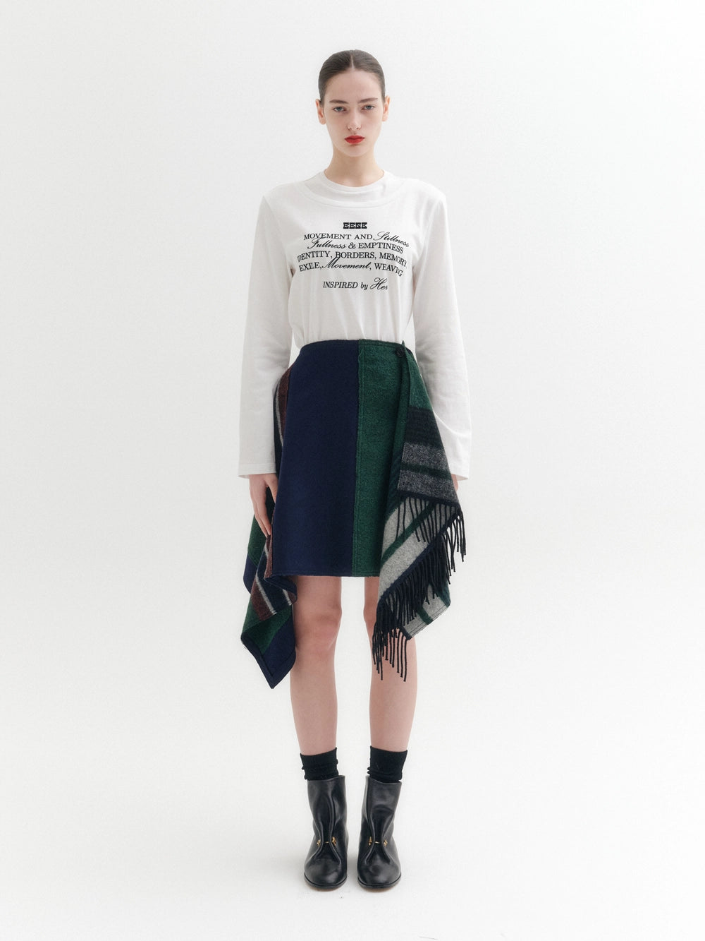 EENK Layered Printing T-shirt - White