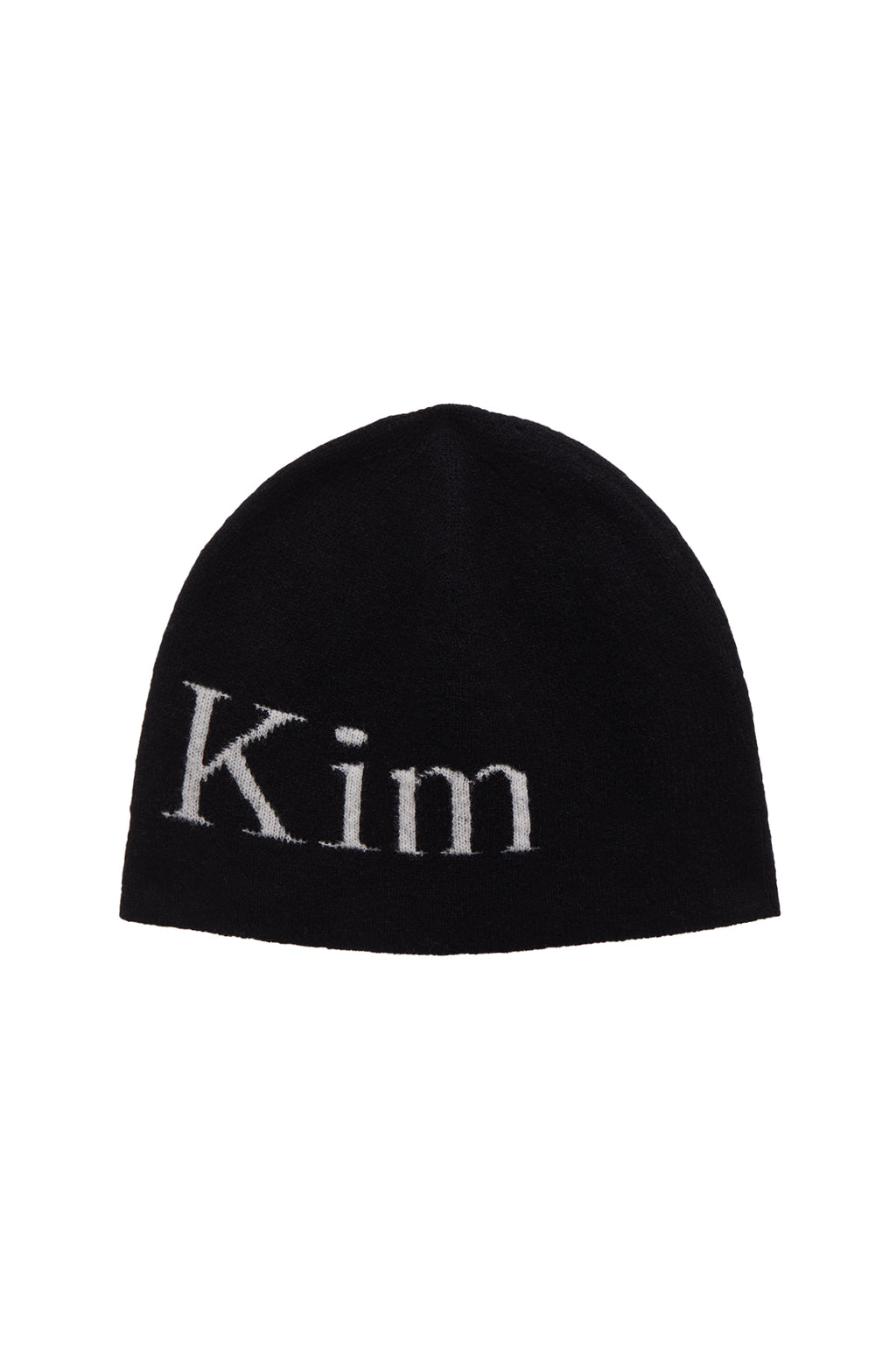 [matinkim] LOGO JACQUARD SHORT BEANIE IN BLACK